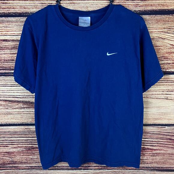 Vintage 1990s Nike Silver Tag Navy Blue Essential T-shirt - Picture 2 of 7